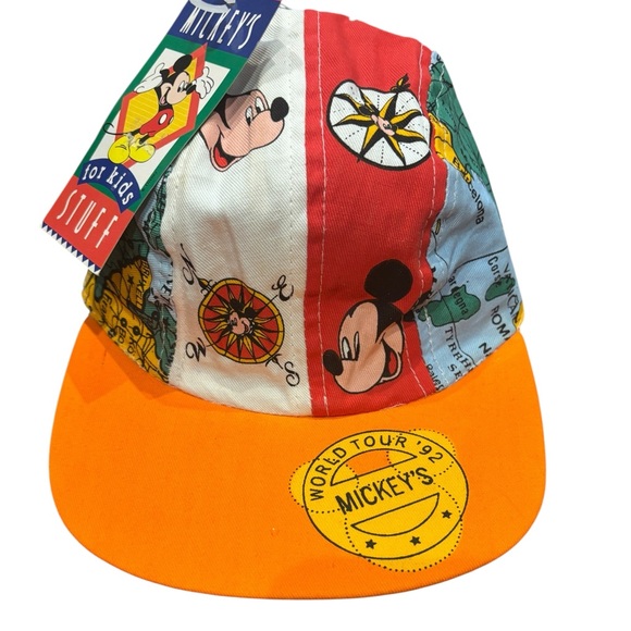 Disney Other - Vintage 90’s Mickey World Tour Cap kids
